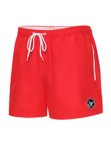 Ladeheid Herren Badehose Badeshorts Beachshorts Schwimmhose LA40-199 (Rot, S) von Ladeheid