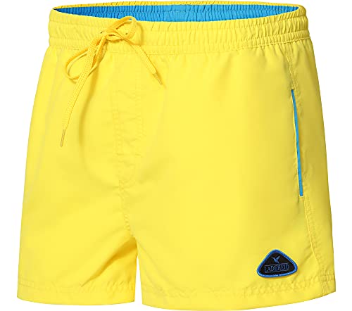 Ladeheid Herren Badehose kurz Schwimmshorts Badeshorts Schwimmhose LAZA1001 (Gelb Azurblau, XL) von Ladeheid