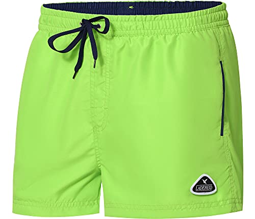 Ladeheid Herren Badehose kurz Schwimmshorts Badeshorts Schwimmhose LAZA1001 (Hellgrün Marineblau, S) von Ladeheid