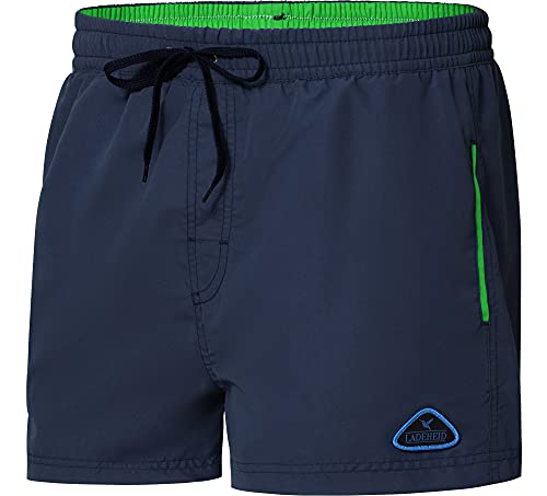 Ladeheid Herren Badehose kurz Schwimmshorts Badeshorts Schwimmhose LAZA1001 (Marineblau Limone, L) von Ladeheid