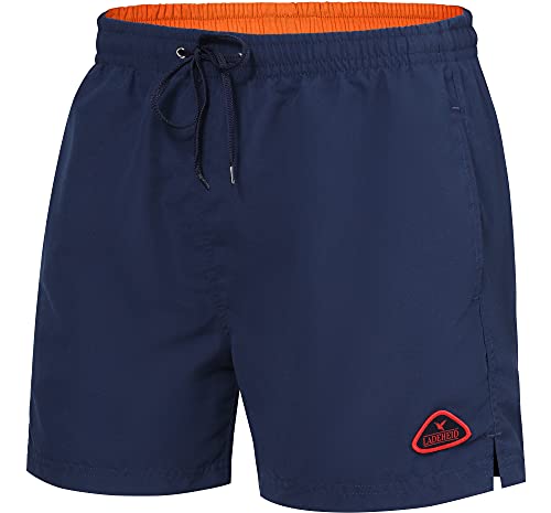 Ladeheid Herren Badehose Badeshorts Schwimmhose Bademode Strandmode LAZA1003 (Marineblau Orange, 3XL) von Ladeheid