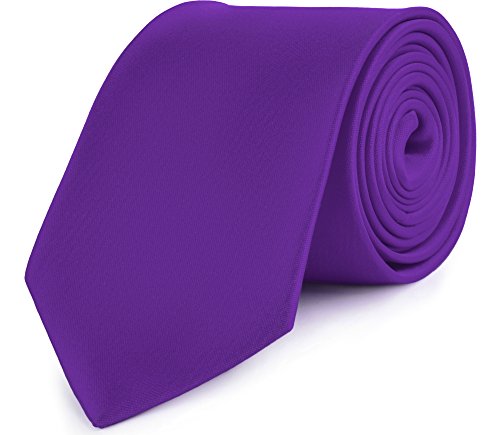 Ladeheid Herren Breite Krawatte KP-8 (150cm x 8cm, Dunkel violett) von Ladeheid