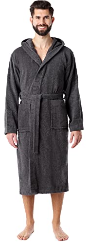 Ladeheid Herren Frottee Bademantel aus 100% Bio-Baumwolle LA40-224 (Graphite (D07), XL) von Ladeheid