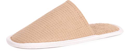 Ladeheid Herren Frottee Spa Slipper Hausschuhe 30 cm Lange LA40-209/210 (Beige8-2, Einheitsgröße) von Ladeheid