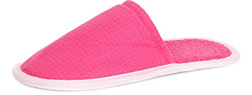 Ladeheid Herren Frottee Spa Slipper Hausschuhe 30 cm Lange LA40-209/210 (Rosa25-2, Einheitsgröße) von Ladeheid