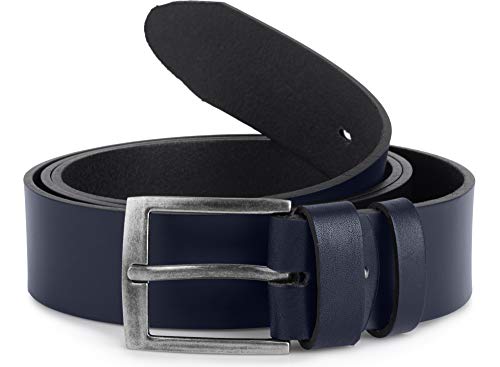 Ladeheid Herren Gürtel Ledergürtel Überlänge L11 (Marineblau-3 (4 cm), 150 cm x 4 cm (Gesamtlänge 167,5 cm)) von Ladeheid