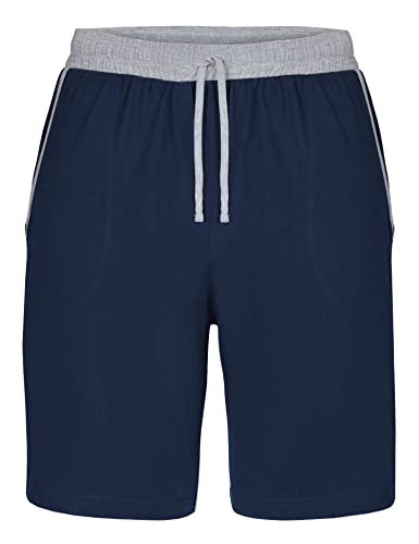 Ladeheid Herren Schlafanzughose kurz Herren Kurz Hose mit Taschen Shorts für Herren LA40-253 (Marineblau-Melange, XL) von Ladeheid