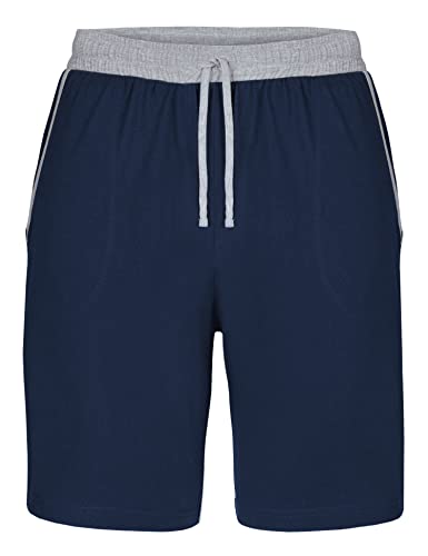 Ladeheid Herren Schlafanzughose kurz Herren Kurz Hose mit Taschen Shorts für Herren LA40-253 (Marineblau-Melange, XXL) von Ladeheid