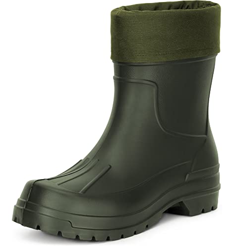 Ladeheid Gummistiefel Herren halbhoch federleichte Eva Thermo gefüttert LA-765 (Grün, 41 EU) von Ladeheid