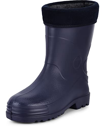 Ladeheid Herren federleichte Eva Thermo Gummistiefel gefüttert LA-893 (Navy, 41 EU) von Ladeheid