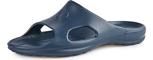 Ladeheid Herren leichte Eva Badelatschen Gartenschuhe Badepantolette Badeschuhe KL039M (Dunkelblau, 42 EU) von Ladeheid
