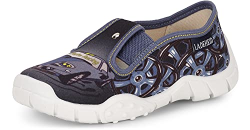 Ladeheid Jungen Hausschuhe mit Einlegesohlen LAVI0011 (Grau-2, 26 EU) von Ladeheid
