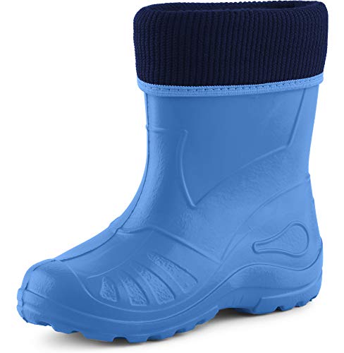 Ladeheid Kinder Mädchen Jungen Federleichte Eva Thermo Gummistiefel Gefüttert KL058 (Hellblau, 35 EU) von Ladeheid