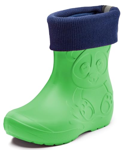 Ladeheid Kinder Federleichte Gummistiefel Thermo mit Fütterung LA-CA-249 (Grün, 22/23 EU) von Ladeheid