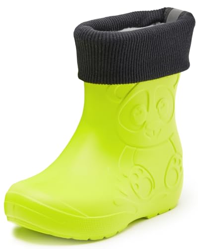 Ladeheid Kinder Federleichte Gummistiefel Thermo mit Fütterung LA-CA-249 (Limone, 32/33 EU) von Ladeheid