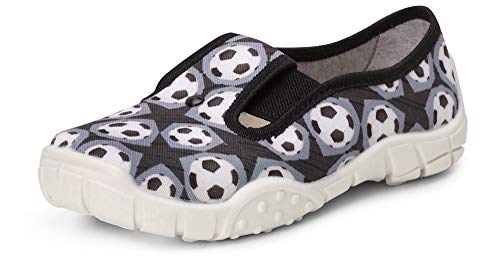 Ladeheid Kinder Hausschuhe LARW006 (Grau Fußball, 29 EU) von Ladeheid