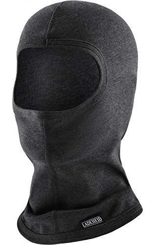 Ladeheid Sturmhaube Kinder Skimaske Balaclava Kinder, Thermoaktive, Ideal für Skihelm, Atmungsaktive, Universelle Größe, für Mädchen und Jungen LA-142(Graphit/Melange-2, one size) von Ladeheid