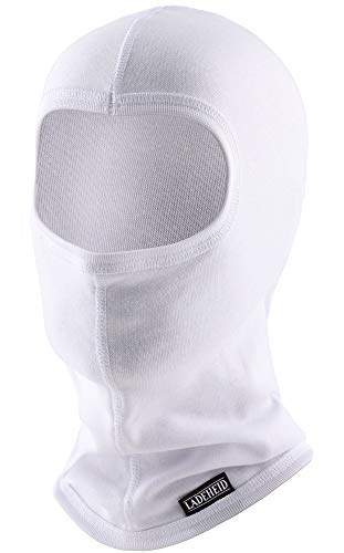 Ladeheid Sturmhaube Kinder Skimaske Balaclava Kinder, Thermoaktive, Ideal für Skihelm, Atmungsaktive, Universelle Größe, für Mädchen und Jungen LA-142(Weiß, one size) von Ladeheid