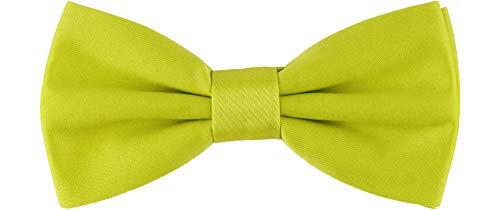 Ladeheid Fliege Kinder Jungen mit einstellbarem Band für Anzug festlich Kinderfliege Mode für Jungs MJ (10cm x 5cm) (10cm x 5cm, Limone) von Ladeheid