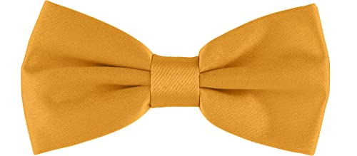 Ladeheid Fliege Kinder Jungen mit einstellbarem Band für Anzug festlich Kinderfliege Mode für Jungs MJ (10cm x 5cm) (10cm x 5cm, Dunkelgold) von Ladeheid