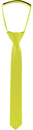 Ladeheid Kinder Jungen Krawatte KJ (31cm x 4cm, Limone) von Ladeheid