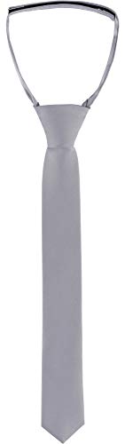 Ladeheid Kinder Jungen Krawatte KJ (31cm x 4cm, Silber) von Ladeheid