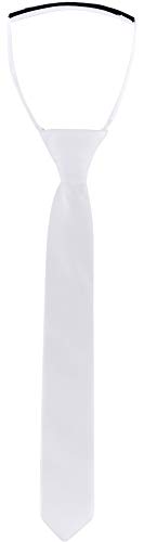 Ladeheid Kinder Jungen Krawatte KJ (31cm x 4cm, Weiß) von Ladeheid
