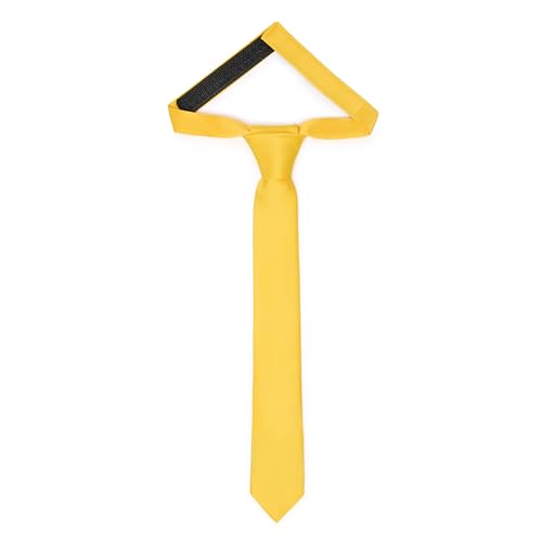 Ladeheid Kinder Krawatte für Jungen - Eleganter matter Look, Vorgebunden mit einem Klettverschluß, Perfekt für besondere Anlässe - Stilvolle Ansteckkrawatte TKM (31cm x 4cm, Honig) von Ladeheid