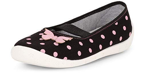 Ladeheid Kinder Mädchen Hausschuhe LARW008 (Schwarz Punkte, 28 EU) von Ladeheid