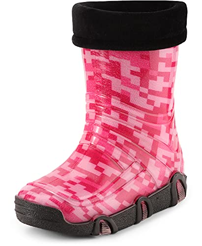 Ladeheid Kinder Mädchen Jungen Gummistiefel Gefüttert Swk2021 (Muster-44, 21/22 EU) von Ladeheid