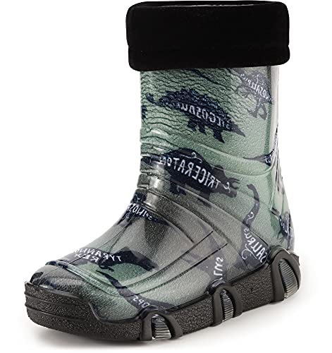 Ladeheid Kinder Mädchen Jungen Gummistiefel Gefüttert Swk2021 (Muster-50, 21/22 EU) von Ladeheid