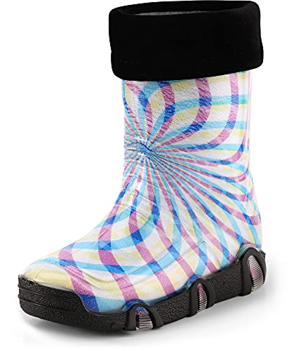 Ladeheid Kinder Mädchen Jungen Gummistiefel Gefüttert Swk2021 (Muster-53, 29/30 EU) von Ladeheid