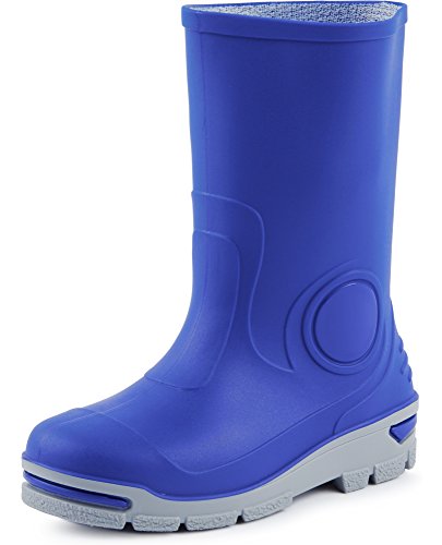 Ladeheid Gummistiefel Kinder bequeme Regenschuhe Sommer hohe Regenstiefel für Jungen und Mädchen LARB012 (Kornblume, 21 22 EU) von Ladeheid