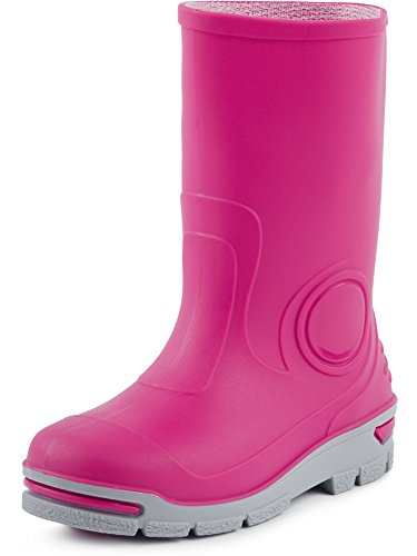 Ladeheid Gummistiefel Kinder bequeme Regenschuhe Sommer hohe Regenstiefel für Jungen und Mädchen LARB012 (Rosa, 29 30 EU) von Ladeheid