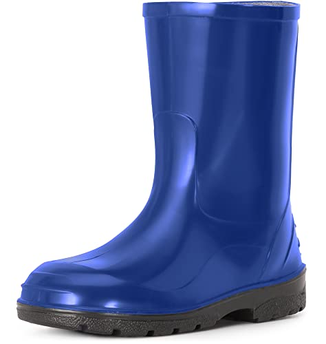 Ladeheid Gummistiefel Kinder Hohe wasserdichte Regenstiefel für Jungen und Mädchen LA-939 (Blau-2, 21 EU) von Ladeheid