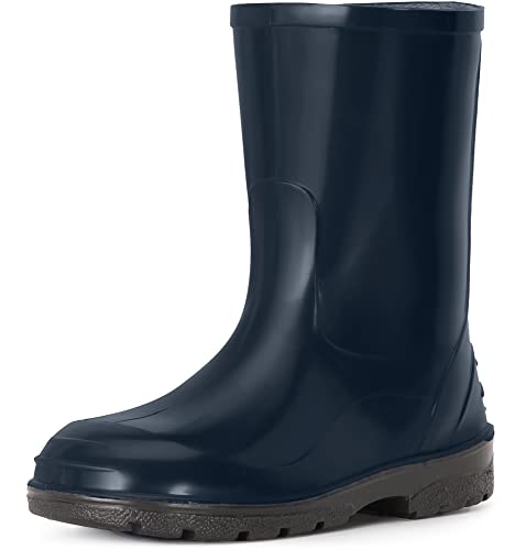 Ladeheid Gummistiefel Kinder Hohe wasserdichte Regenstiefel für Jungen und Mädchen LA-939 (Dunkelblau, 21 EU) von Ladeheid