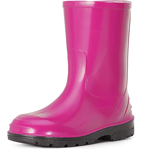 Ladeheid Gummistiefel Kinder Hohe wasserdichte Regenstiefel für Jungen und Mädchen LA-939 (Fuchsie, 25 EU) von Ladeheid