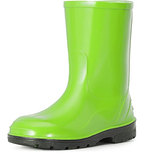 Ladeheid Gummistiefel Kinder Hohe wasserdichte Regenstiefel für Jungen und Mädchen LA-939 (Grün, 22 EU) von Ladeheid