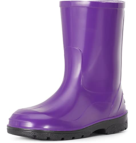 Ladeheid Gummistiefel Kinder Hohe wasserdichte Regenstiefel für Jungen und Mädchen LA-939 (Violett, 21 EU) von Ladeheid