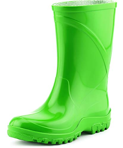 Ladeheid Kinder Mädchen Jungen PVC Gummistiefel Regenstiefel KL002BW (Grün, 23/24 EU) von Ladeheid