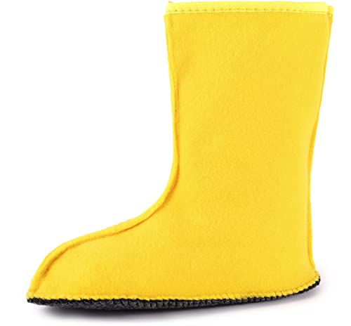 Ladeheid Kinder Mädchen Jungen Wärmende Stiefelsocken Innenschuh für Gummistiefel LA-CA-10 LA-CA-11 (Gelb, 22/23 EU) von Ladeheid