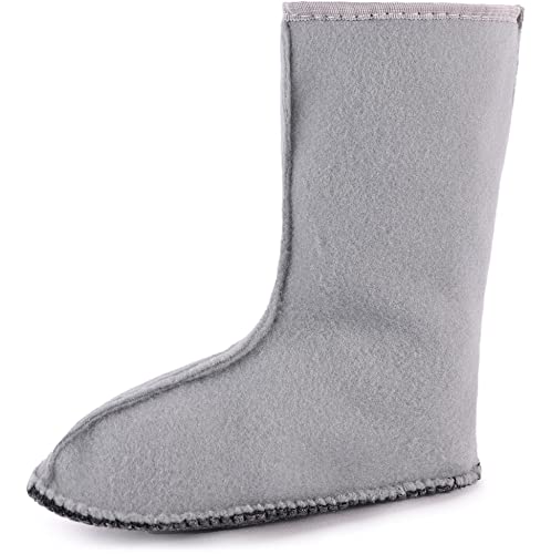 Ladeheid Kinder Mädchen Jungen Wärmende Stiefelsocken Innenschuh für Gummistiefel LA-CA-10 LA-CA-11 (Grau, 28/29 EU) von Ladeheid