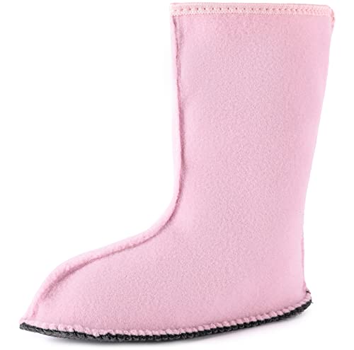 Ladeheid Kinder Mädchen Jungen Wärmende Stiefelsocken Innenschuh für Gummistiefel LA-CA-10 LA-CA-11 (Puderrosa, 28/29 EU) von Ladeheid