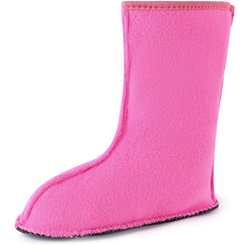 Ladeheid Kinder Mädchen Jungen Wärmende Stiefelsocken Innenschuh für Gummistiefel LA-CA-10 LA-CA-11 (Rosarot, 28/29 EU) von Ladeheid