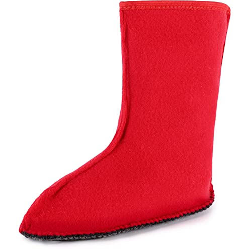 Ladeheid Kinder Mädchen Jungen Wärmende Stiefelsocken Innenschuh für Gummistiefel LA-CA-10 LA-CA-11 (Rot, 24/25 EU) von Ladeheid