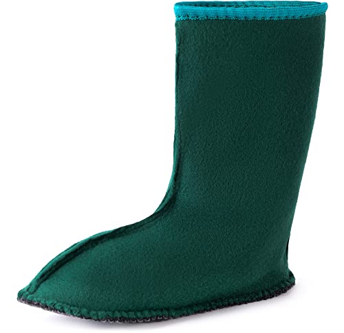 Ladeheid Kinder Mädchen Jungen Wärmende Stiefelsocken Innenschuh für Gummistiefel LA-CA-10 LA-CA-11 (Smaragdgrün, 24/25 EU) von Ladeheid