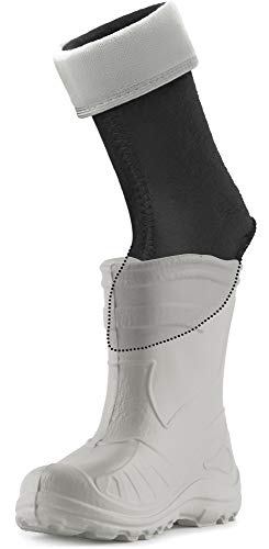 Ladeheid Kinder Mädchen Jungen Wärmende Stiefelsocken für Gummistiefel Innenschuh KL045 (Grau, 25 EU) von Ladeheid