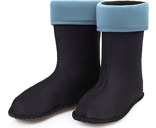 Ladeheid Kinder Mädchen Jungen Wärmende Stiefelsocken für Gummistiefel Innenschuh KL045 (Hellblau, 24 EU) von Ladeheid