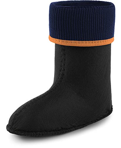 Ladeheid Kinder Mädchen Jungen Wärmende Stiefelsocken für Gummistiefel Innenschuh KL058 (Orange, 32 EU) von Ladeheid