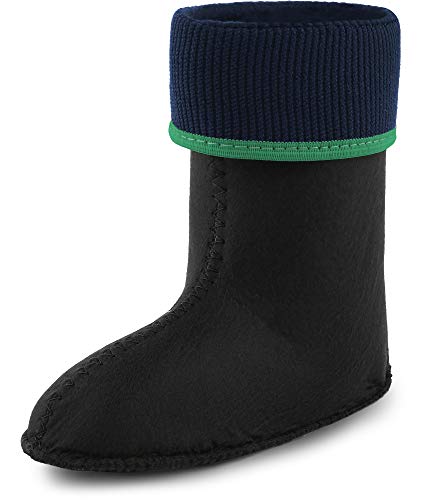 Ladeheid Kinder Mädchen Jungen Wärmende Stiefelsocken für Gummistiefel Innenschuh KL058 (Smaragdgrün, 22 EU) von Ladeheid